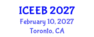 International Conference on Ecology and Environmental Biology (ICEEB) February 10, 2027 - Toronto, Canada