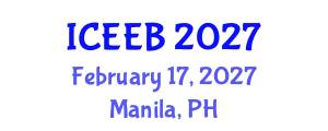 International Conference on Ecology and Environmental Biology (ICEEB) February 17, 2027 - Manila, Philippines