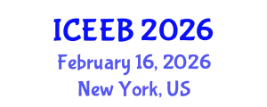 International Conference on Ecology and Environmental Biology (ICEEB) February 16, 2026 - New York, United States