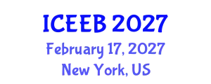 International Conference on Ecology and Environmental Biology (ICEEB) February 17, 2027 - New York, United States