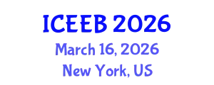 International Conference on Ecology and Environmental Biology (ICEEB) March 16, 2026 - New York, United States
