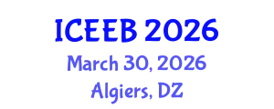 International Conference on Ecology and Environmental Biology (ICEEB) March 30, 2026 - Algiers, Algeria