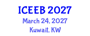 International Conference on Ecology and Environmental Biology (ICEEB) March 24, 2027 - Kuwait, Kuwait
