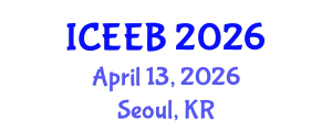 International Conference on Ecology and Environmental Biology (ICEEB) April 13, 2026 - Seoul, Republic of Korea