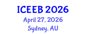 International Conference on Ecology and Environmental Biology (ICEEB) April 27, 2026 - Sydney, Australia
