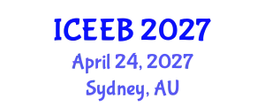 International Conference on Ecology and Environmental Biology (ICEEB) April 24, 2027 - Sydney, Australia