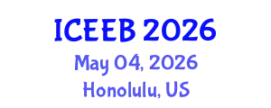 International Conference on Ecology and Environmental Biology (ICEEB) May 04, 2026 - Honolulu, United States