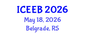 International Conference on Ecology and Environmental Biology (ICEEB) May 18, 2026 - Belgrade, Serbia