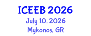 International Conference on Ecology and Environmental Biology (ICEEB) July 10, 2026 - Mykonos, Greece