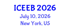 International Conference on Ecology and Environmental Biology (ICEEB) July 10, 2026 - New York, United States
