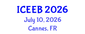 International Conference on Ecology and Environmental Biology (ICEEB) July 10, 2026 - Cannes, France
