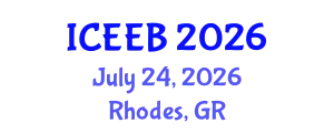 International Conference on Ecology and Environmental Biology (ICEEB) July 24, 2026 - Rhodes, Greece