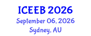 International Conference on Ecology and Environmental Biology (ICEEB) September 06, 2026 - Sydney, Australia