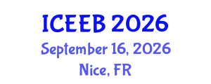 International Conference on Ecology and Environmental Biology (ICEEB) September 16, 2026 - Nice, France