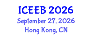 International Conference on Ecology and Environmental Biology (ICEEB) September 27, 2026 - Hong Kong, China