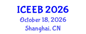 International Conference on Ecology and Environmental Biology (ICEEB) October 18, 2026 - Shanghai, China