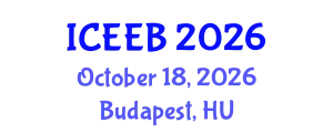 International Conference on Ecology and Environmental Biology (ICEEB) October 18, 2026 - Budapest, Hungary