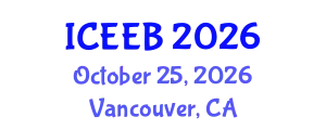 International Conference on Ecology and Environmental Biology (ICEEB) October 25, 2026 - Vancouver, Canada