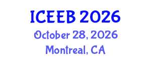 International Conference on Ecology and Environmental Biology (ICEEB) October 28, 2026 - Montreal, Canada