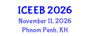International Conference on Ecology and Environmental Biology (ICEEB) November 11, 2026 - Phnom Penh, Cambodia