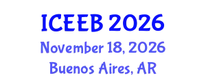 International Conference on Ecology and Environmental Biology (ICEEB) November 18, 2026 - Buenos Aires, Argentina
