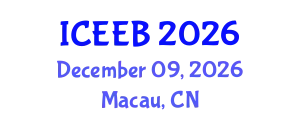 International Conference on Ecology and Environmental Biology (ICEEB) December 09, 2026 - Macau, China