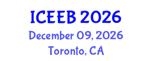 International Conference on Ecology and Environmental Biology (ICEEB) December 09, 2026 - Toronto, Canada