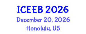 International Conference on Ecology and Environmental Biology (ICEEB) December 20, 2026 - Honolulu, United States