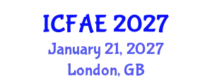 International Conference on Financial and Actuarial Engineering (ICFAE) January 21, 2027 - London, United Kingdom