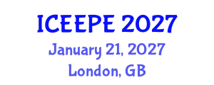 International Conference on Electrical, Electronics and Power Engineering (ICEEPE) January 21, 2027 - London, United Kingdom
