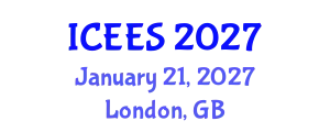 International Conference on Energy and Environmental Sciences (ICEES) January 21, 2027 - London, United Kingdom
