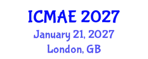 International Conference on Manufacturing and Automotive Engineering (ICMAE) January 21, 2027 - London, United Kingdom