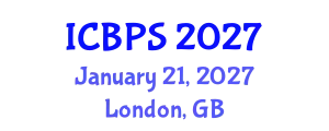 International Conference on Biochemistry and Pharmaceutical Sciences (ICBPS) January 21, 2027 - London, United Kingdom