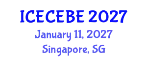 International Conference on Electrical, Computer, Electronics and Biomedical Engineering (ICECEBE) January 11, 2027 - Singapore, Singapore
