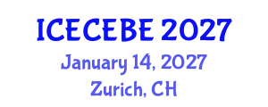 International Conference on Electrical, Computer, Electronics and Biomedical Engineering (ICECEBE) January 14, 2027 - Zurich, Switzerland