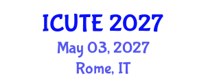 International Conference on Urban and Public Transportation Engineering (ICUTE) May 03, 2027 - Rome, Italy