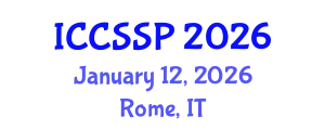 International Conference on Circuits, Systems, and Signal Processing (ICCSSP) January 12, 2026 - Rome, Italy