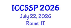 International Conference on Circuits, Systems, and Signal Processing (ICCSSP) July 22, 2026 - Rome, Italy
