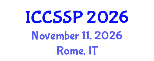 International Conference on Circuits, Systems, and Signal Processing (ICCSSP) November 11, 2026 - Rome, Italy