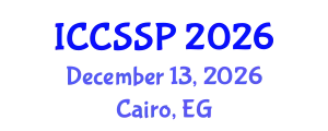 International Conference on Circuits, Systems, and Signal Processing (ICCSSP) December 13, 2026 - Cairo, Egypt