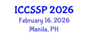 International Conference on Circuits, Systems, and Signal Processing (ICCSSP) February 16, 2026 - Manila, Philippines