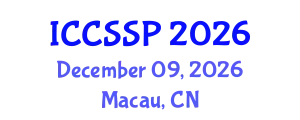 International Conference on Circuits, Systems, and Signal Processing (ICCSSP) December 09, 2026 - Macau, China