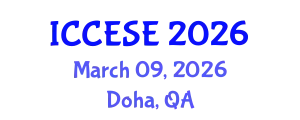 International Conference on Civil and Earth Science Engineering (ICCESE) March 09, 2026 - Doha, Qatar