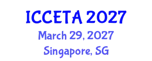 International Conference on Computer Engineering : Theory and Application (ICCETA) March 29, 2027 - Singapore, Singapore