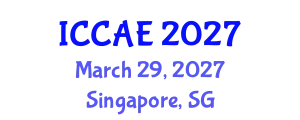 International Conference on Control and Automation Engineering (ICCAE) March 29, 2027 - Singapore, Singapore