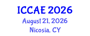 International Conference on Control and Automation Engineering (ICCAE) August 21, 2026 - Nicosia, Cyprus