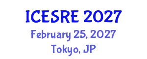 International Conference on Earth Science and Resource Engineering (ICESRE) February 25, 2027 - Tokyo, Japan