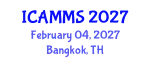 International Conference on Applied Mathematics, Modelling and Simulation (ICAMMS) February 04, 2027 - Bangkok, Thailand