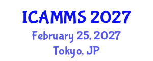 International Conference on Applied Mathematics, Modelling and Simulation (ICAMMS) February 25, 2027 - Tokyo, Japan
