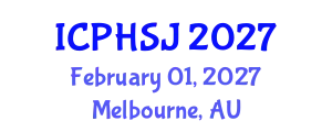 International Conference on Public Health and Social Justice (ICPHSJ) February 01, 2027 - Melbourne, Australia